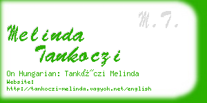 melinda tankoczi business card